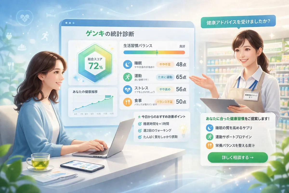 ゲンキの統計診断のイメージ